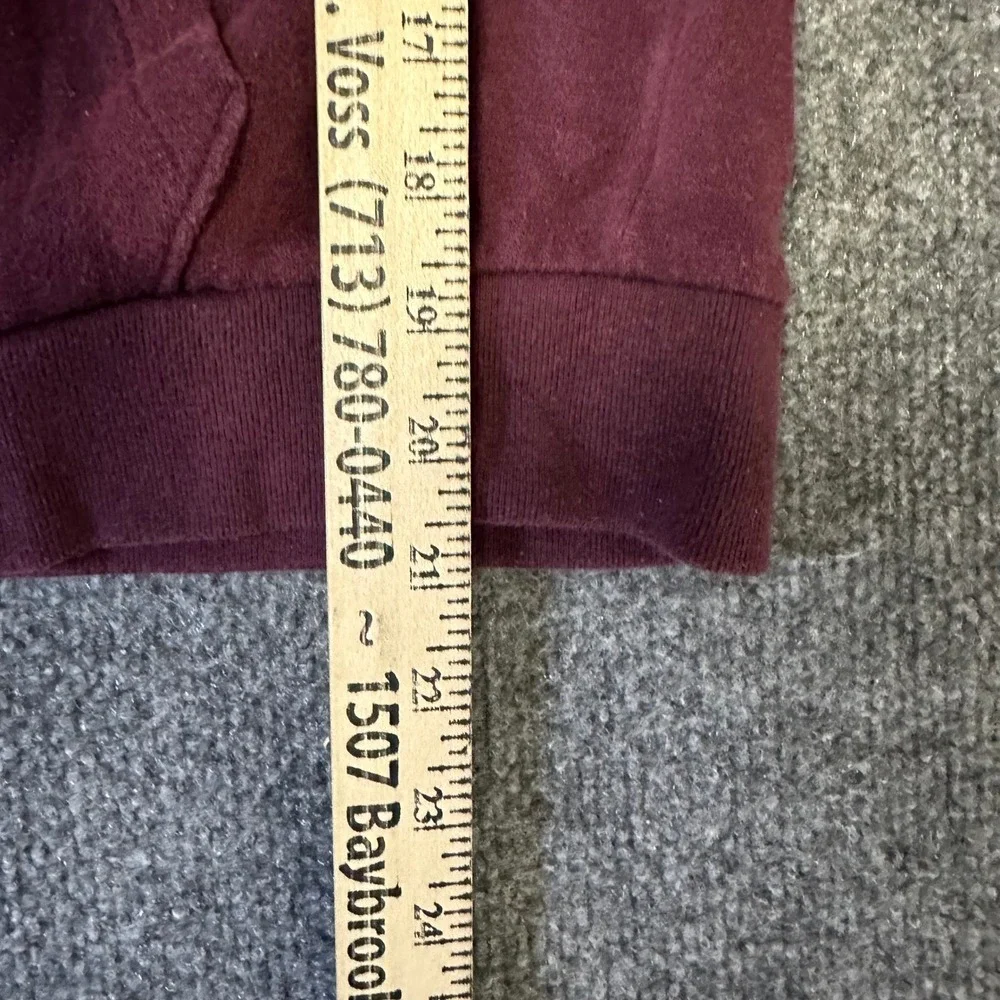 Pink Hoodie Womens Size Small Maroon Zip Up Logo Graphic Long Sleeve Sweatshirt